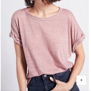 $118 Current/Elliott The Rolled Crew Shirt in Dusty Rose